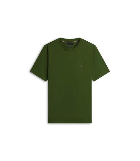 Mens Embroidered Logo Crew Neck T-shirt Deep Pine Tommy Hilfiger