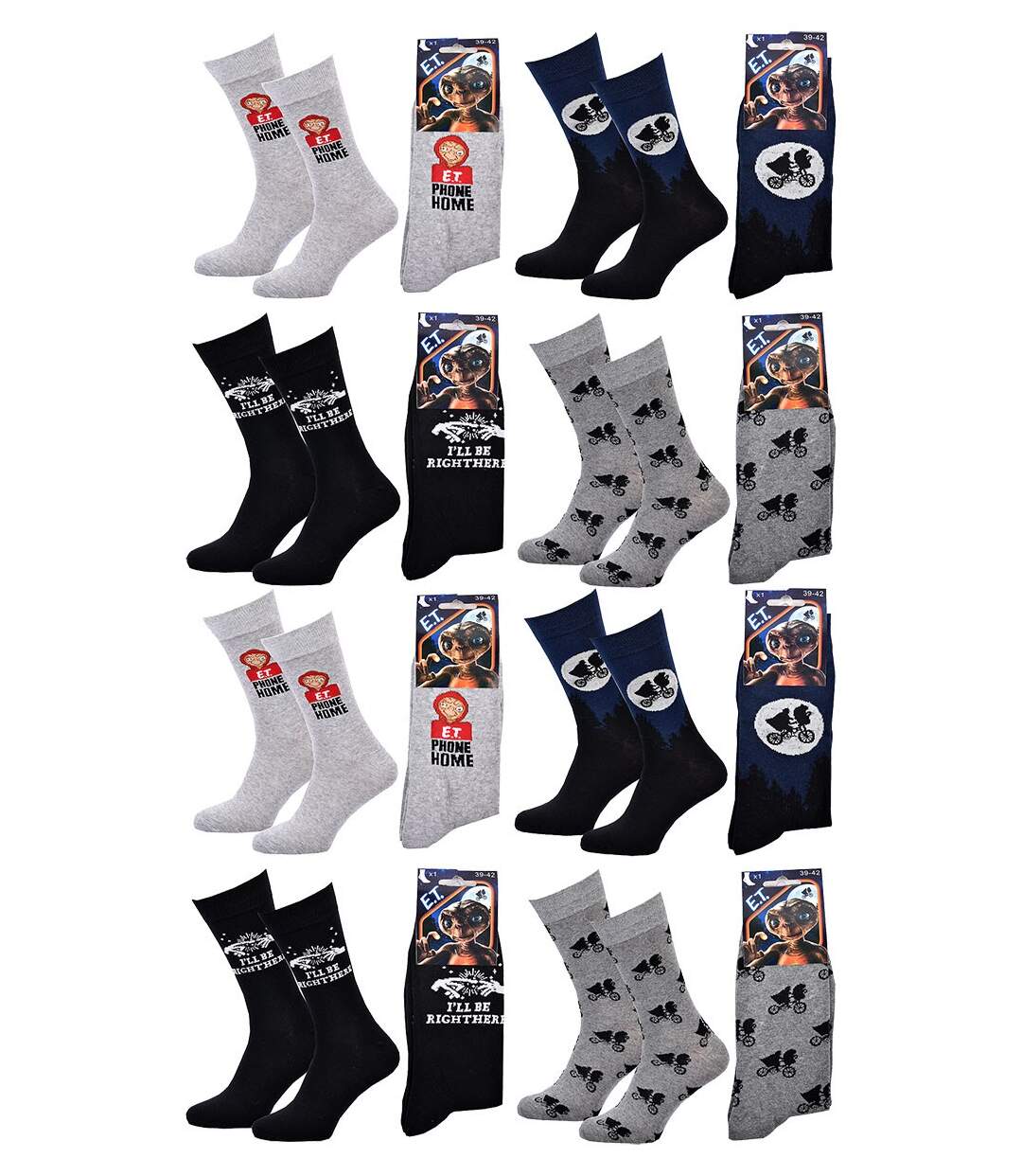 Chaussettes Pack HOMME E.T L'EXTRATERRESTRE Pack de 8 Paires 1687