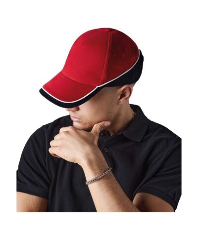 Beechfield Unisex Teamwear Competition Cap Baseball / Headwear (Pack of 2) (Classic Red/Black) - UTRW6722