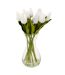 Composition Artificielle de Tulipes Hector 28cm Blanc-1