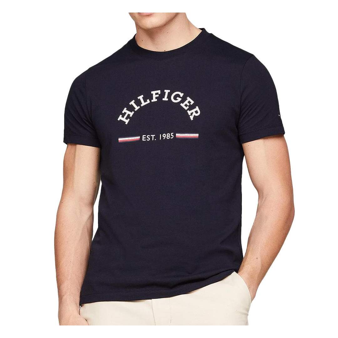 T-shirt Noir Homme Tommy Hilfiger Arch - L-1