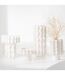 Vase Cylindrique en Céramique Helix 44cm Blanc-3