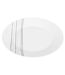 Lot de 6 Assiettes Plates Lignes 27cm Blanc-2