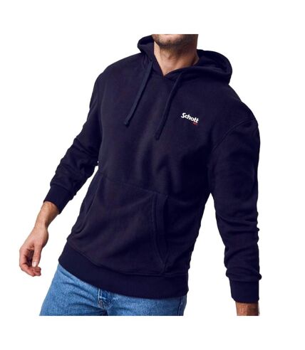 Sweat à capuche Marine Homme Schott Micro Polar - L