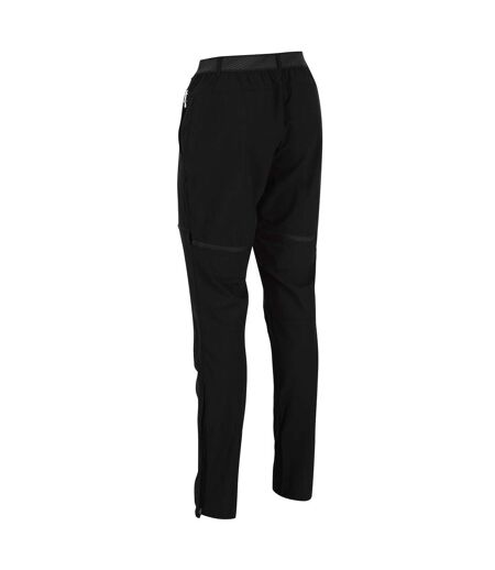 Womens/ladies mountain zip-off trousers black Regatta