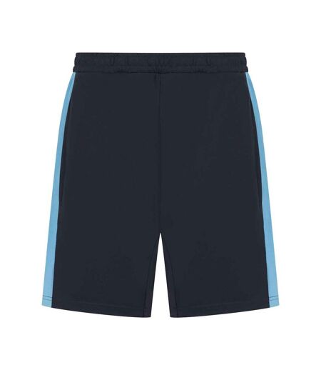 Mens Knitted Shorts Navy Sky Blue Finden & Hales