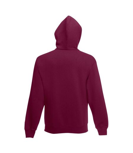 Fruit Of The Loom Mens Hooded Sweatshirt Jacket (Burgundy) - UTBC1369