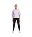 T-shirt Court Varsity Femme Violet SikSilk-1