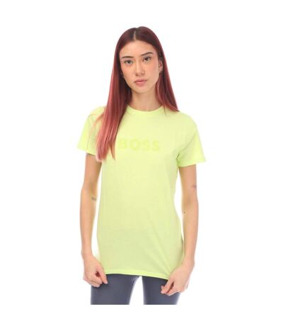 T-shirt Elogo Femme Vert Boss