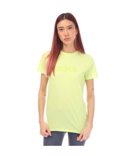 T-shirt Elogo Femme Vert Boss