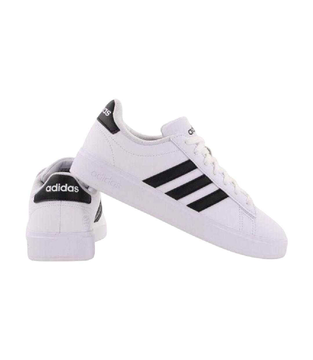 Baskets Grand Court 2.0 Homme Blanc Noir Adidas-4