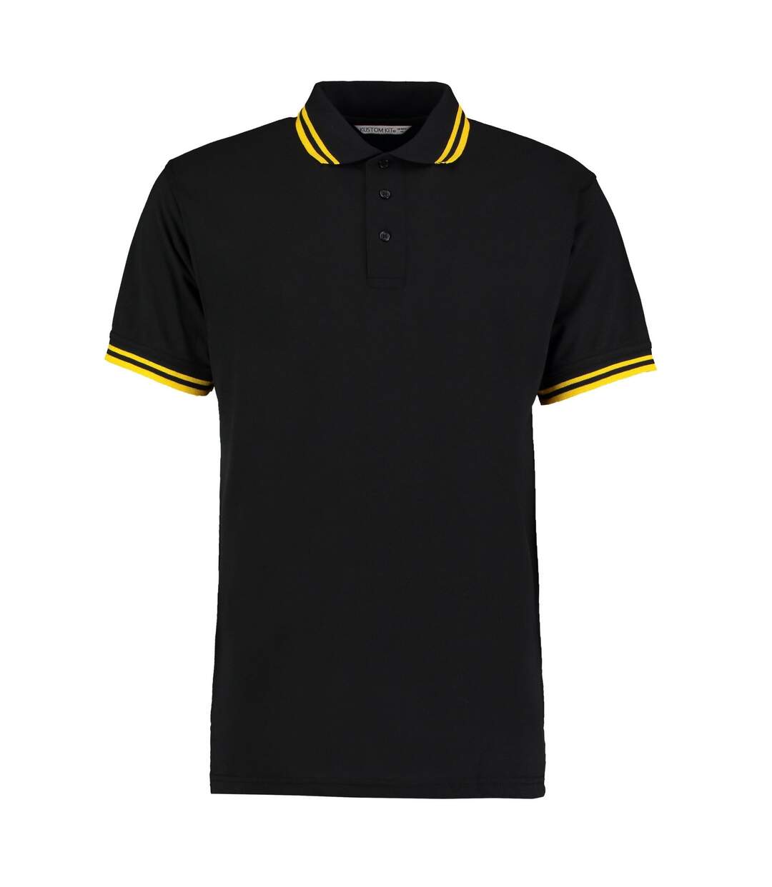 Polo Homme Noir Jaune Kustom Kit-1