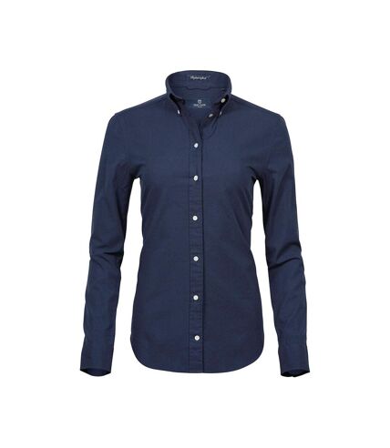 Tee Jays Womens/Ladies Perfect Long Sleeve Oxford Shirt (Navy) - UTPC3488