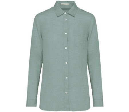 Chemise en lin - Femme - PATS505 - vert jade