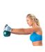 Womens/ladies cross training gloves blue/grey Fitness Mad