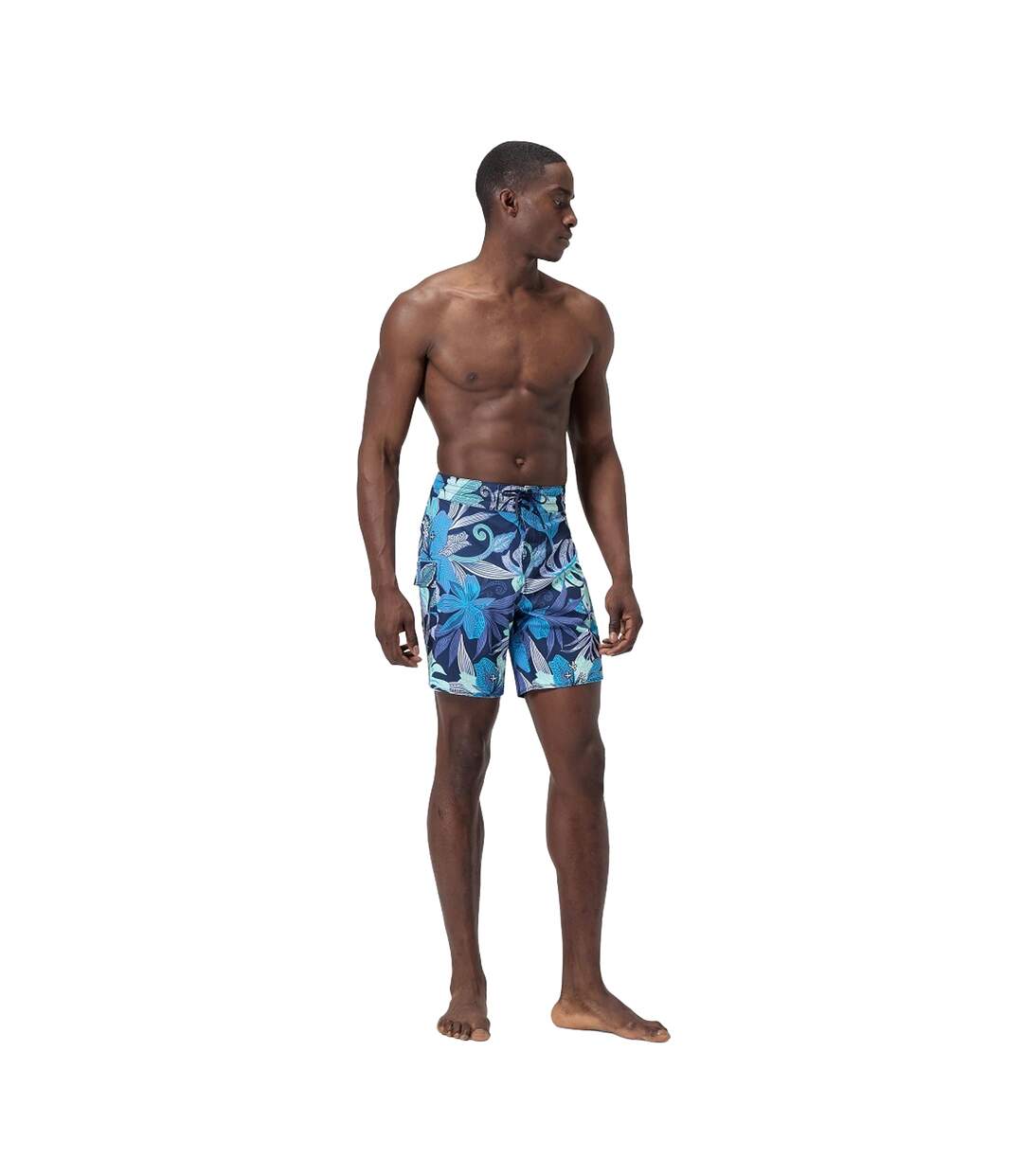 Boardshort Style Feuilles Homme Bleu Speedo-4