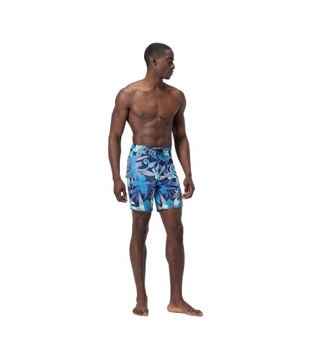 Boardshort Style Feuilles Homme Bleu Speedo
