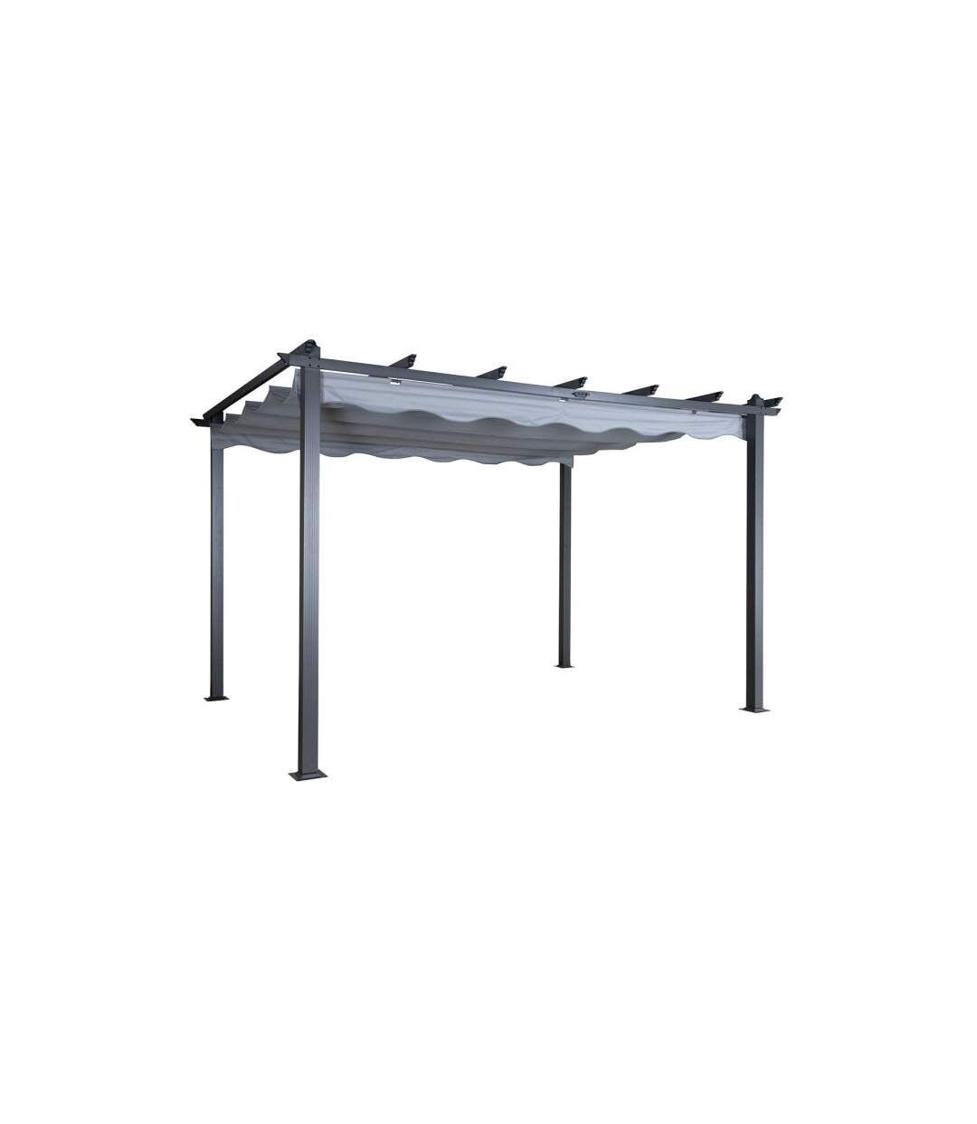 Pergola Avec Toit Lazio 395cm Gris-1