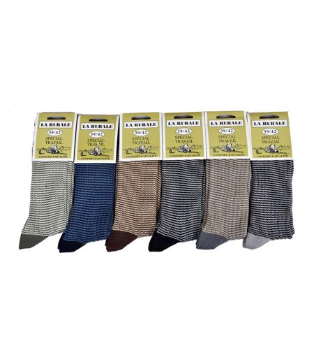 Chaussettes de Travail LA RURALE pour Homme Résistance et Qualité Pro - Pack de 6