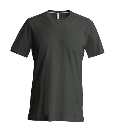 Kariban Mens Slim Fit Short Sleeve Crew Neck T-Shirt (Grey) - UTRW706