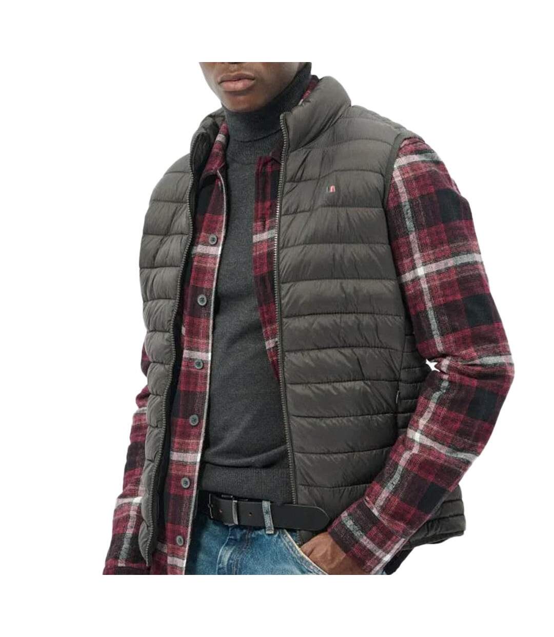 Doudoune sans manches kaki homme teddy smith b-terry 12014310 - l-1