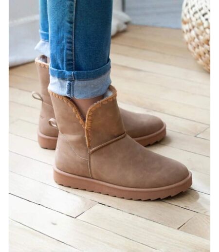 Isotoner Bottines femme fourrées, légères, confortables , semelle mousse à mémoire de forme