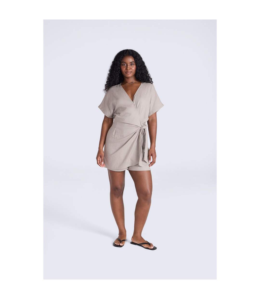 Combishort Femme Taupe Animal-1
