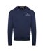 Mens Small Logo Crew Neck Long-sleeved Sweatshirt Navy Aquascutum-1