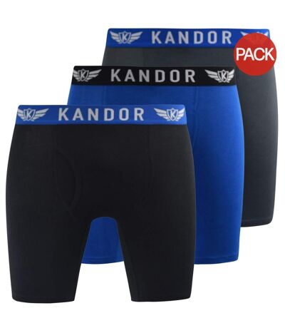 Boxers bambuso homme noir / bleu Kandor