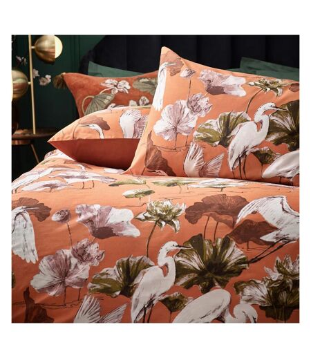 Tropics kushiro exotic sateen duvet cover set coral Wylder