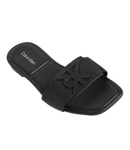 Sandales Motif/style Gros Logo Femme Triple Noir Calvin Klein