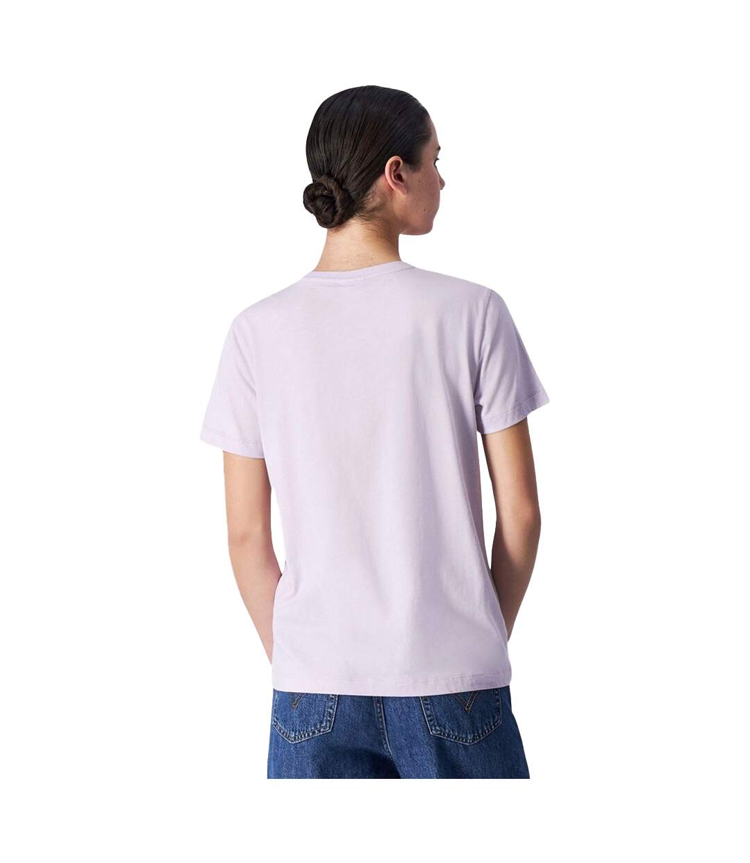 T-shirt Manches Courtes Femme Violet Clair Champion-3