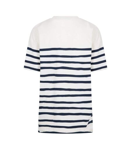 T-shirt Manches Courtes Motif/style À Rayures Breton Femme Blanc À Rayures Lyle & Scott