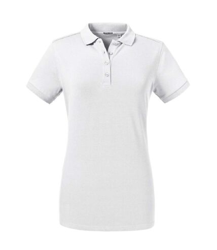 Russell Womens/Ladies Tailored Stretch Polo (White) - UTBC4665