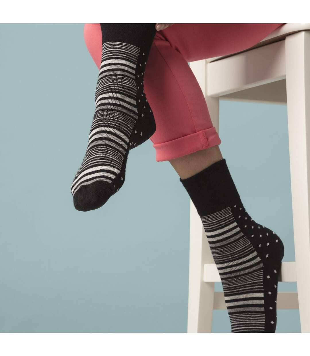 6 Paires Chaussettes Femme Bambou sans Élastique-4