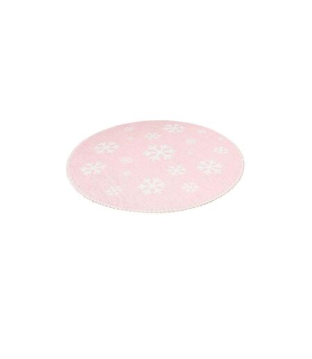 Tapis Rond Enfant Imprimé Bambini VIII 160cm Rose