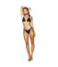 Womens/ladies Twist Triangle Shell Bikini Top Black Chelsea Peers-4