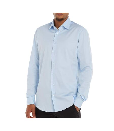 Chemise bleu homme calvin klein jeans poplin stretch regul - 38