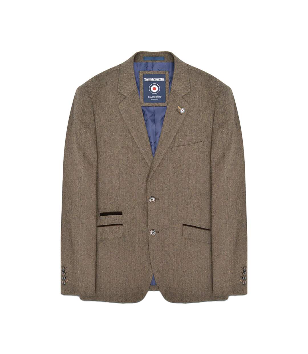 Blazer Motif/style Chevron Morgan Homme Marron Lambretta-1