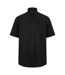Mens Wicking Short Sleeve Work Shirt Black Henbury-1