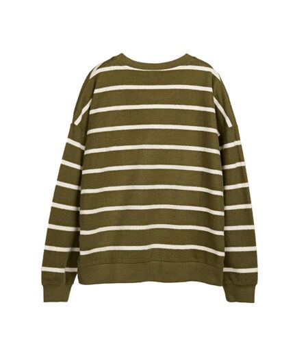 Sweat kaki/blanc femme teddy smith andy