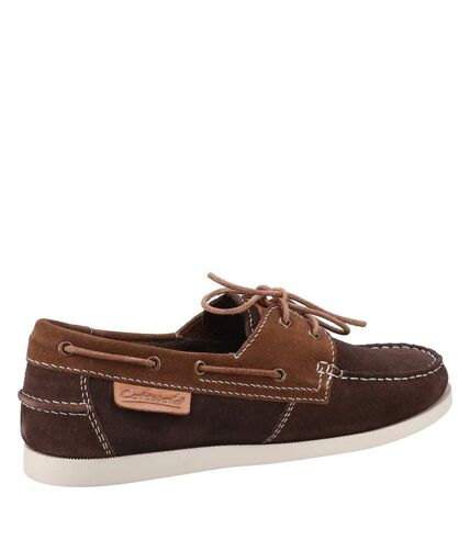 Cotswold Mens Mitcheldean Suede Boat Shoes (Chocolate) - UTFS9795