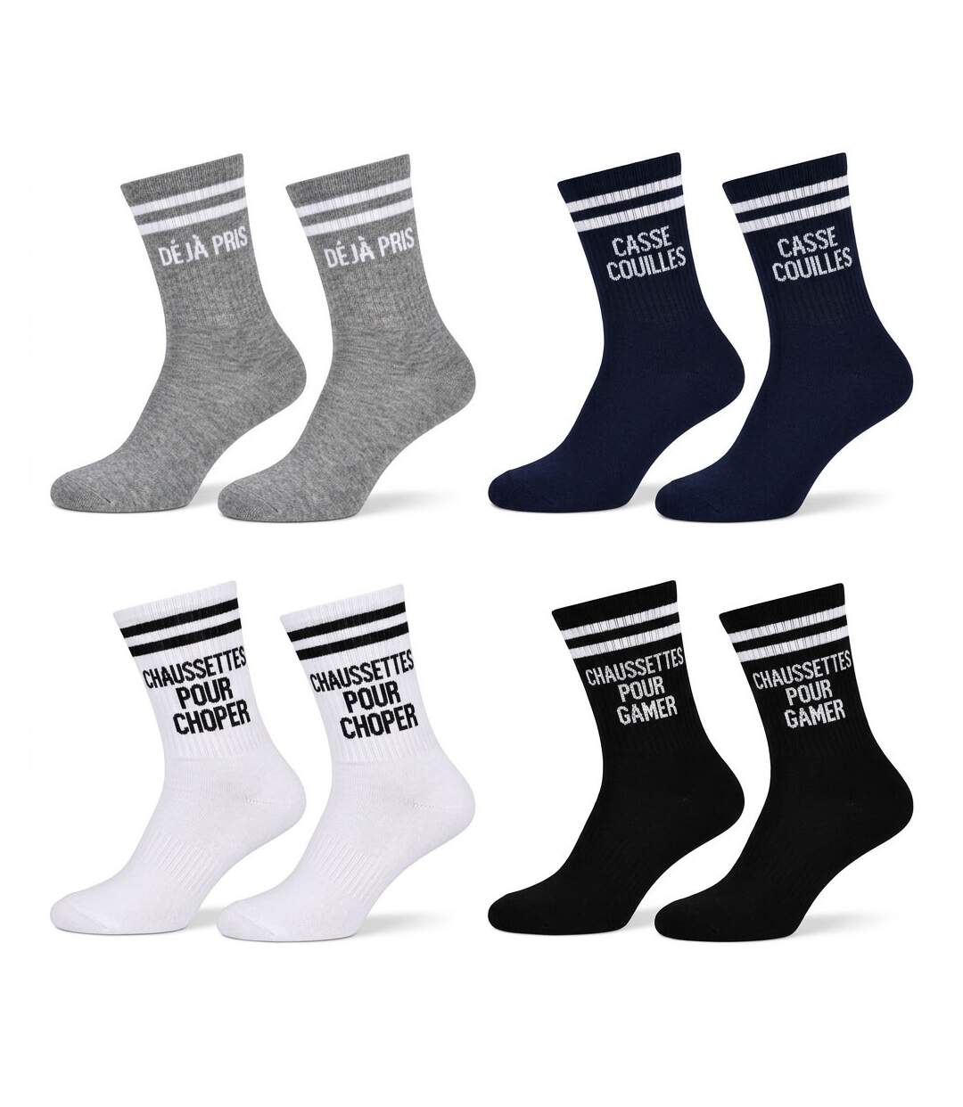 OZABI Chaussettes Homme Message Humoristiques Pack de 8 Paires-3