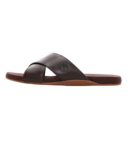 Claquettes Motif/style Sangle Croisée Homme Marron Foncé Timberland
