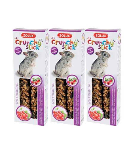 Crunchy stick pour chinchillas saveur églantine et groseilles (Lot de 3)