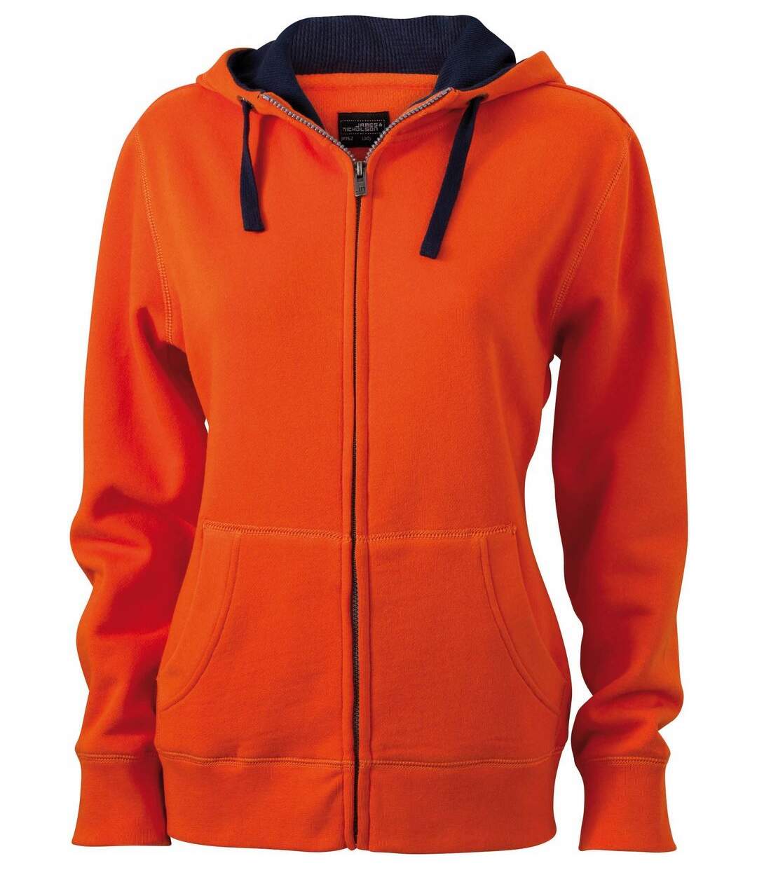 Sweat zippé à capuche femme - JN962 - orange