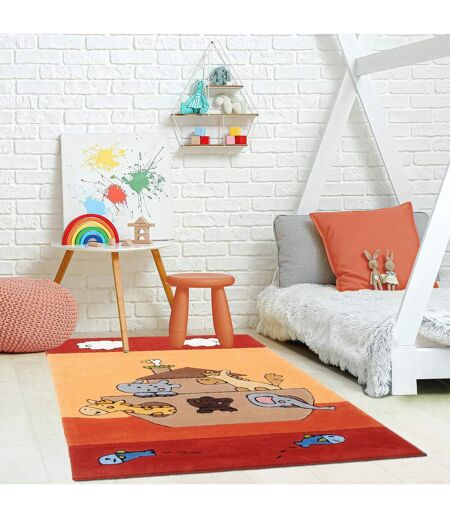 Tapis enfant fait main motif géométrique BAZLI