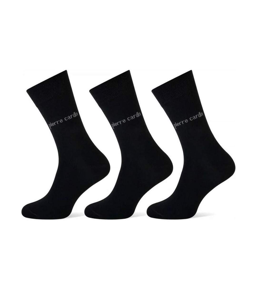 x3 chaussettes noires homme pierre cardin ctk - 39/42-1