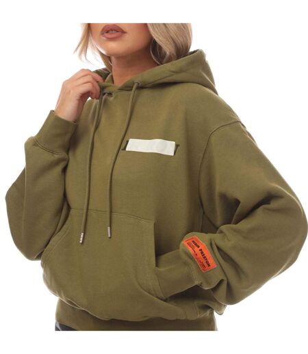 Sweat à capuche censored femme vert Heron Preston
