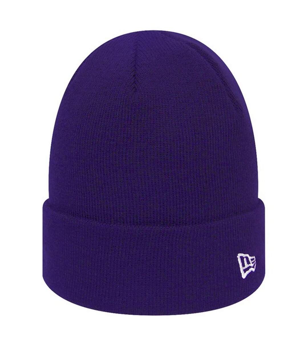 Unisex adult flag knitted beanie purple New Era-1